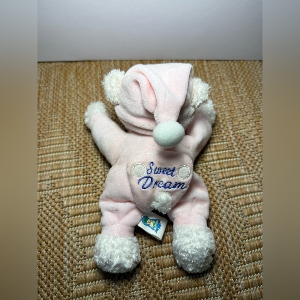 Vintage Calplush Sweet Dreams Bear Nightgown & Cap,Plush,Plushie,Stuffed Animal